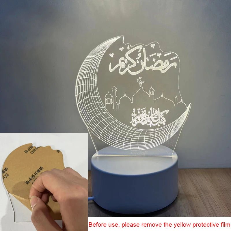 مصباح 3D إضاءه ليلية USB بزينة العيد