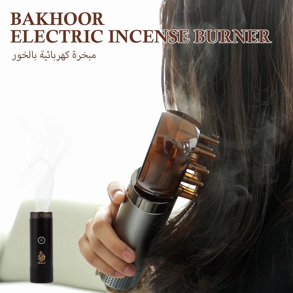 مشط بخور كهربائي محمول لتعطير الشعر والهواء