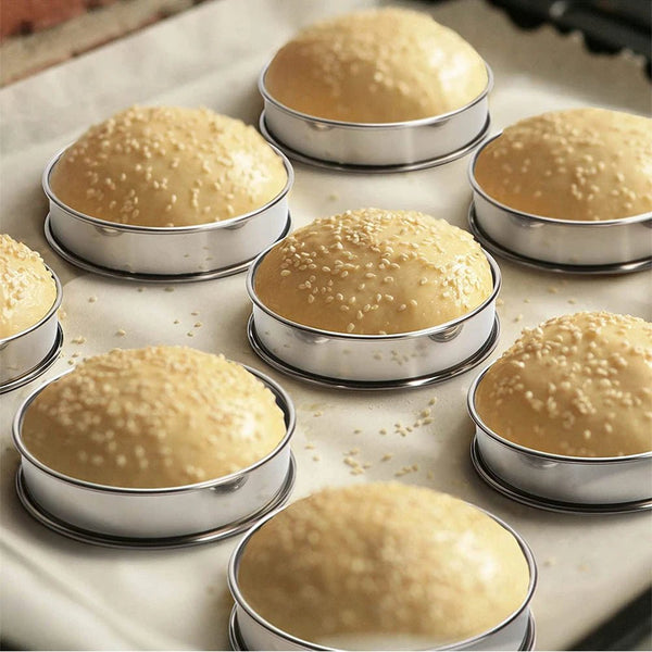 قوالب تشكيل العجين الدائرية من الفولاذ المقاوم للصدأ 2 قطعة