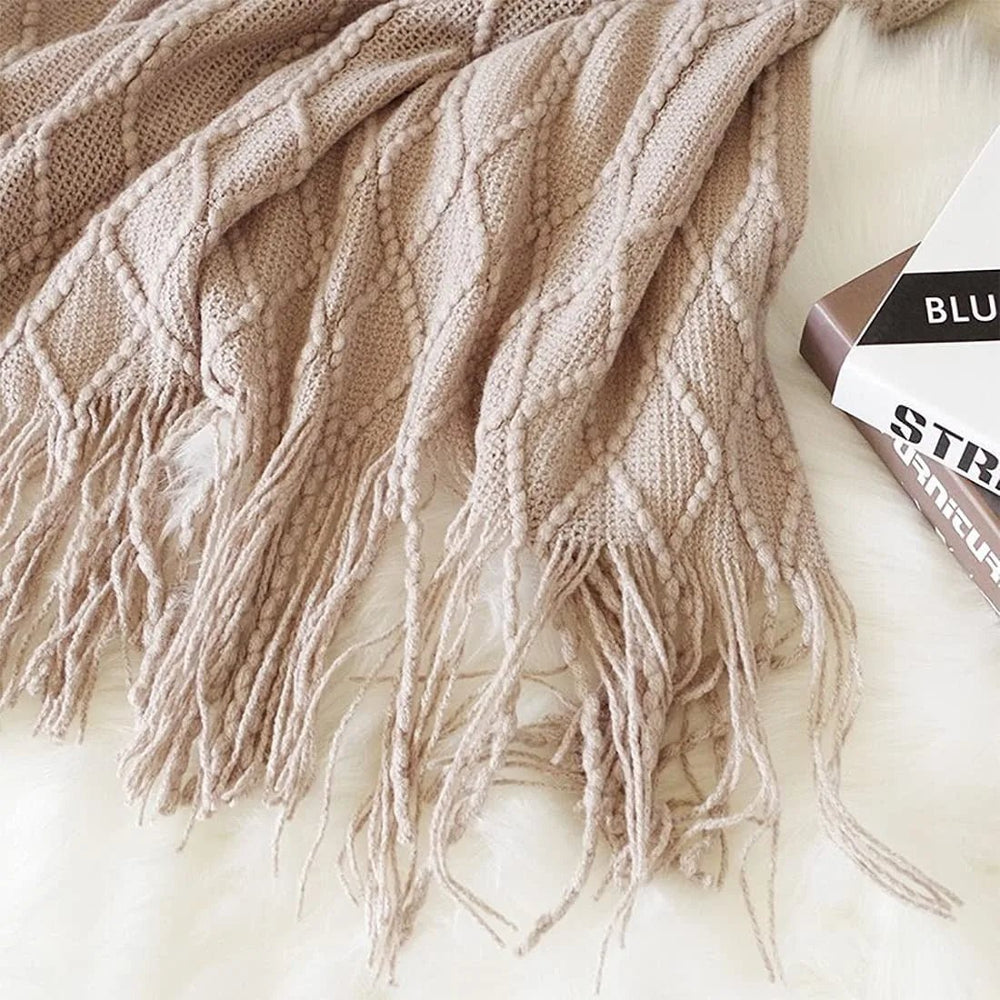Lightweight rustic sofa blanket
