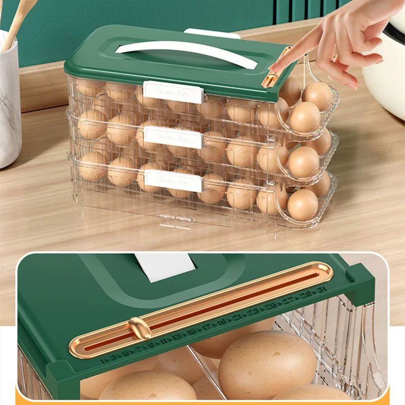Pull-Out Egg Storage Box for Refrigerator - Air Kitchen Organizer