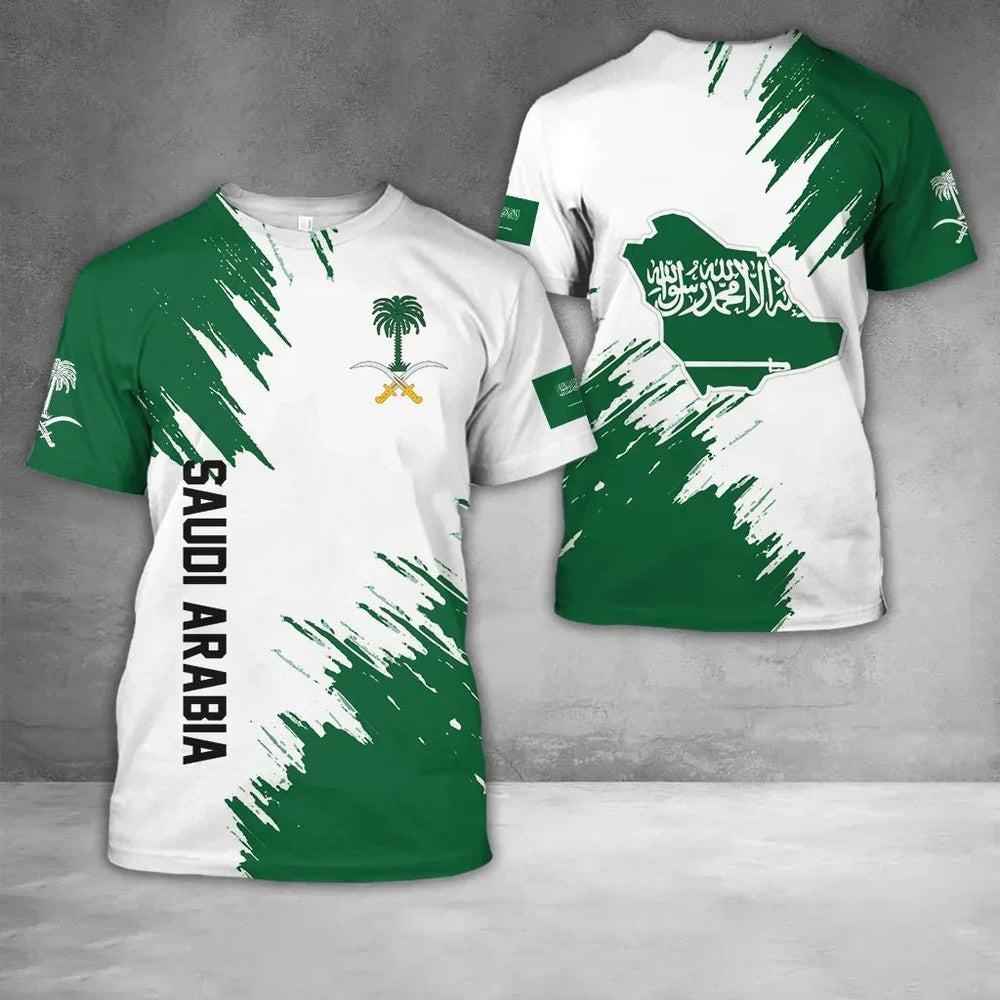 Summer T-shirt with 3D print design - Saudi and Middle Eastern style