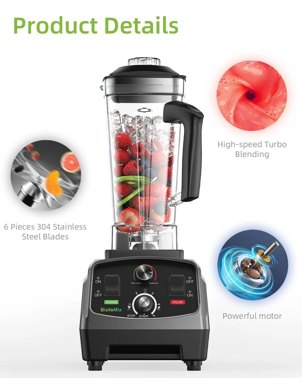 خلاط BioloMix قوي 2200 واط