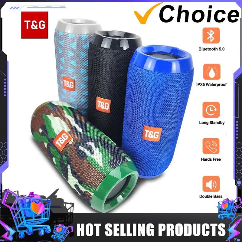 سماعة بلوتوث محمولة T&G للرحلات