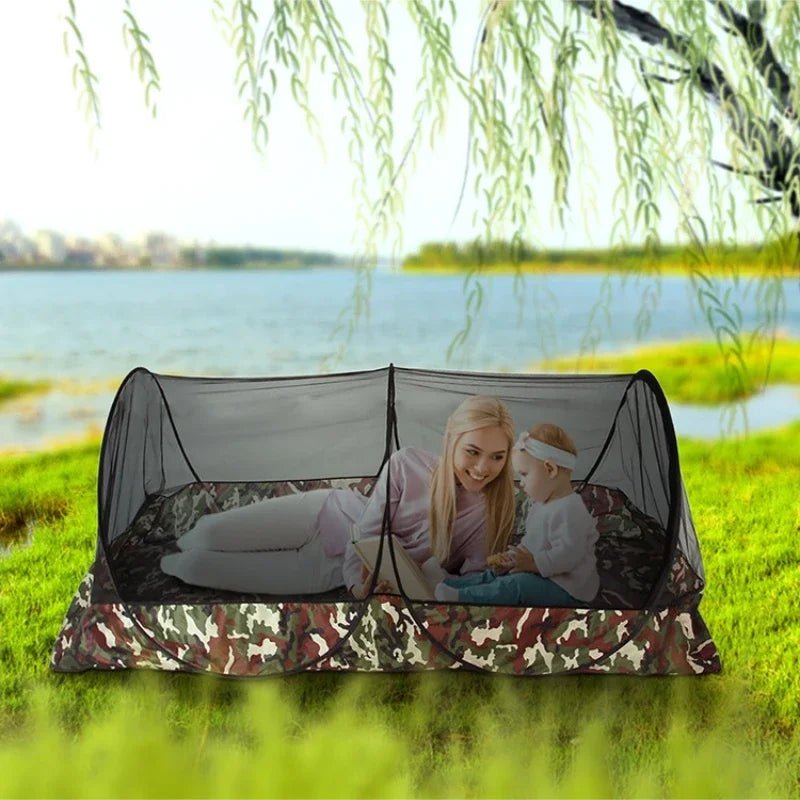 Automatic opening mosquito net tent for camping
