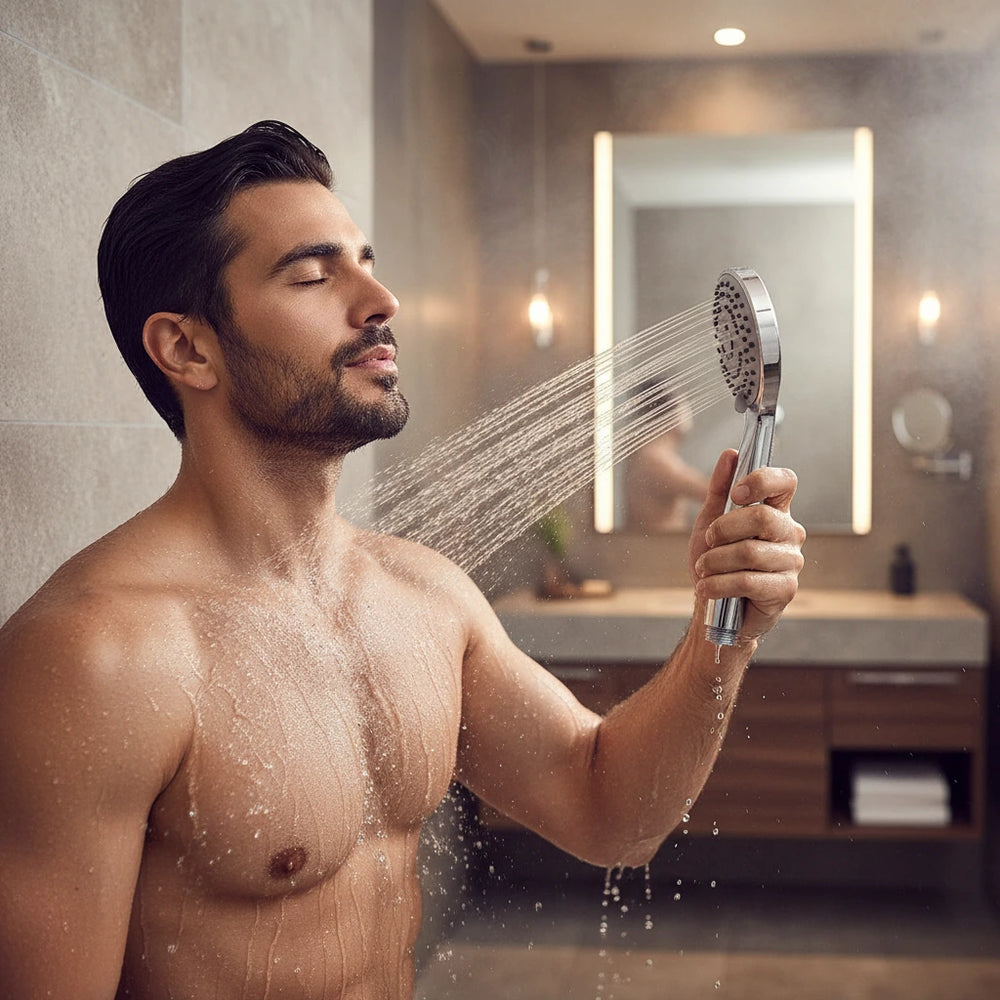 رأس دش يدوي مضغوط متعدد الأوضاع لتوفير المياه
