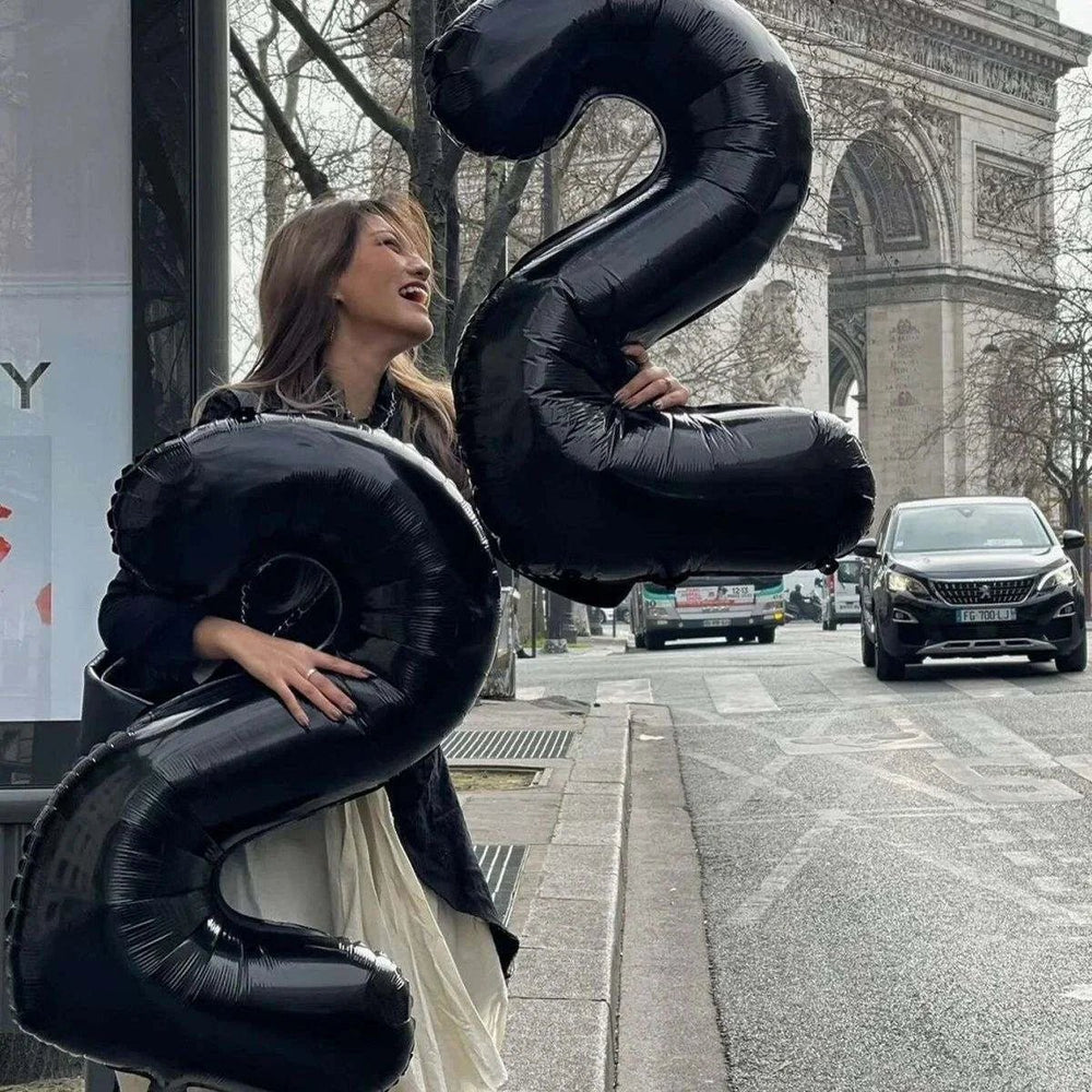 Black digital helium balloons for all occasions