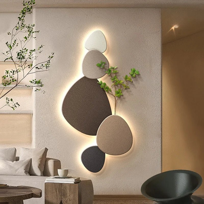 مصباح جدار حديث بتصميم فني - مصباح جدار سيراميك مع لوحات فنية