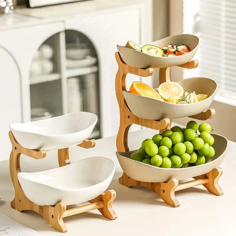 2/3 Tier Fruit Plate for Home, Living Room, Modern Dessert Bowl