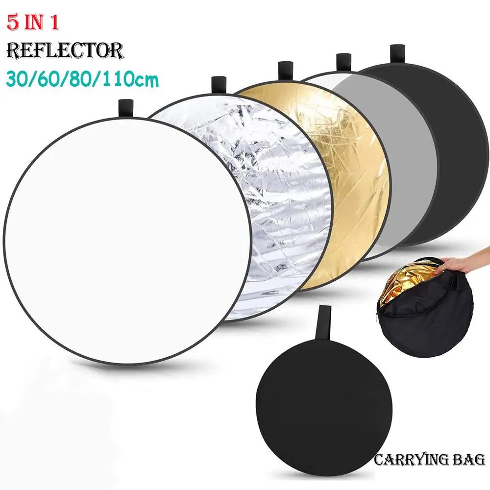 5 in 1 Portable Photo Studio Light Baffle - Collapsible Light Reflector for Outdoor Photographers