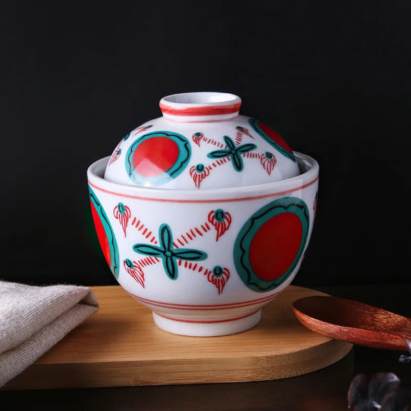 وعاء من السيراميك مع غطاء متعدد الاستخدام