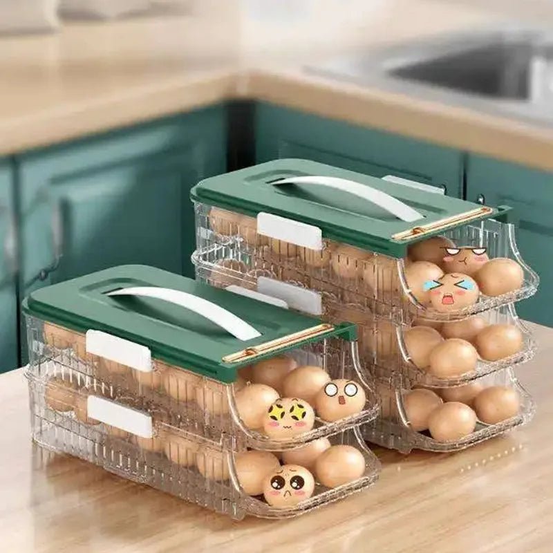 Pull-Out Egg Storage Box for Refrigerator - Air Kitchen Organizer