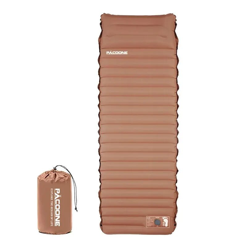 Camping air mattress with built-in pump
