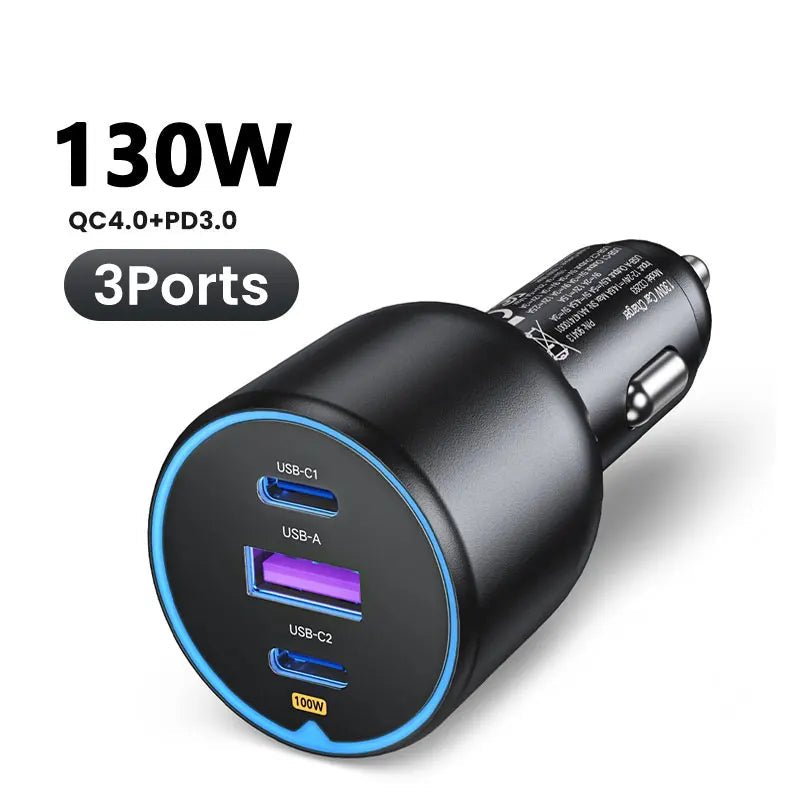 شاحن سيارة USB-C سريع بقوة 130 واط