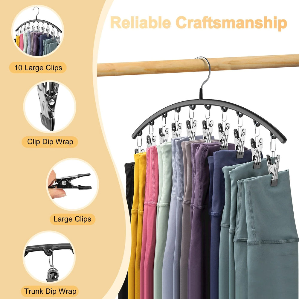 Curved metal hanger with practical design 