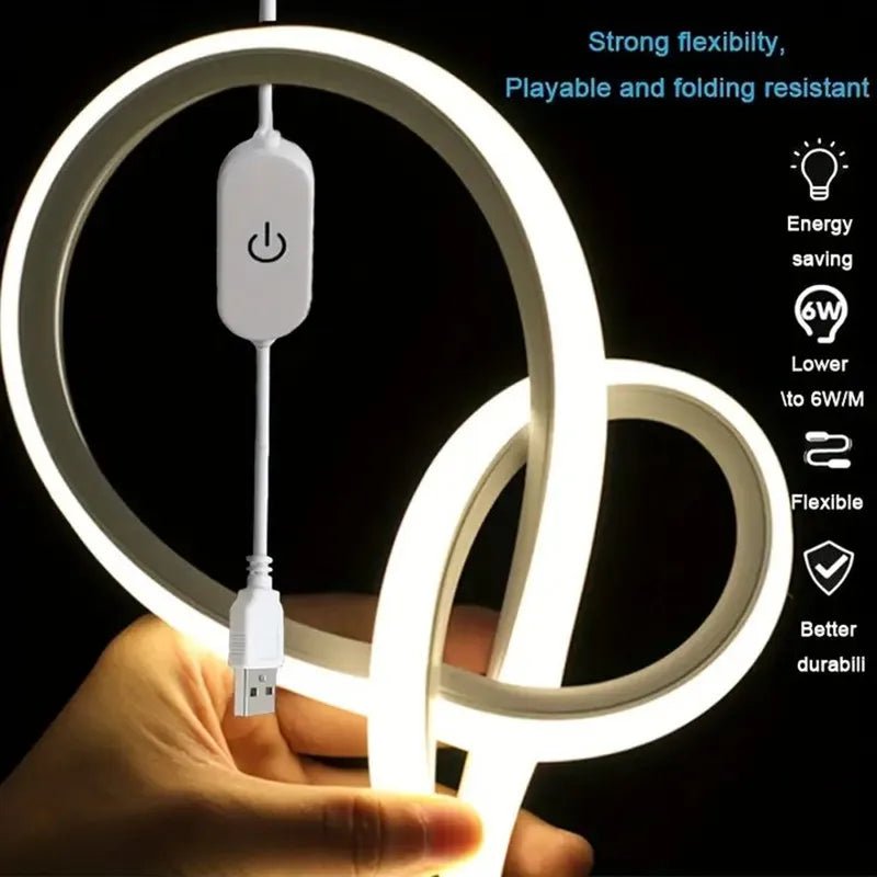 شريط نيون LED لمسة لمس مقاوم للماء
