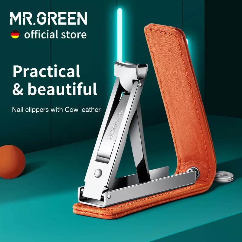 Mr. Green Stainless Steel Nail Clipper with Leather Case