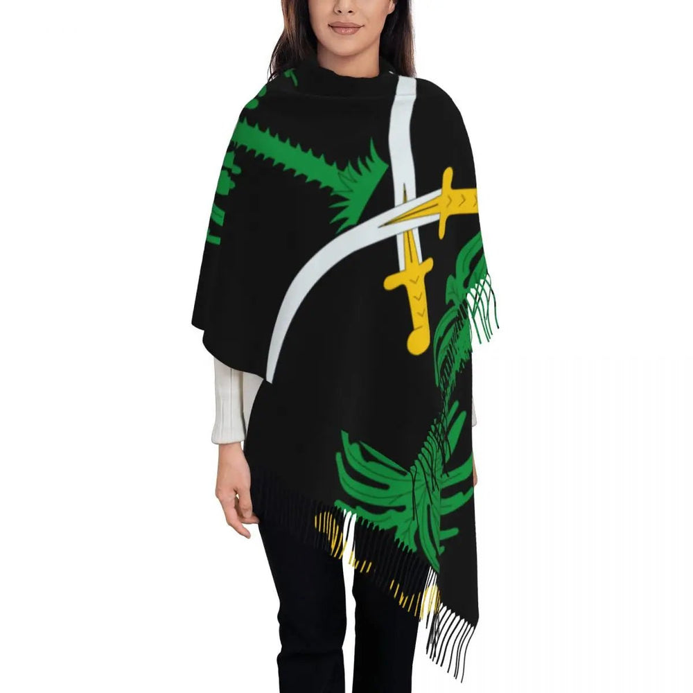 Distinctive women's shawl with embroidery and details from Saudi Arabia