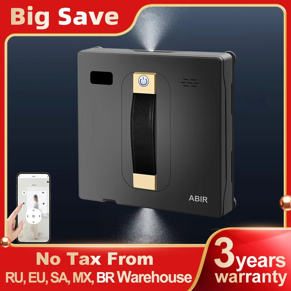 روبوت تنظيف زجاج ذكي برش ماء مزدوج وشفط قوي