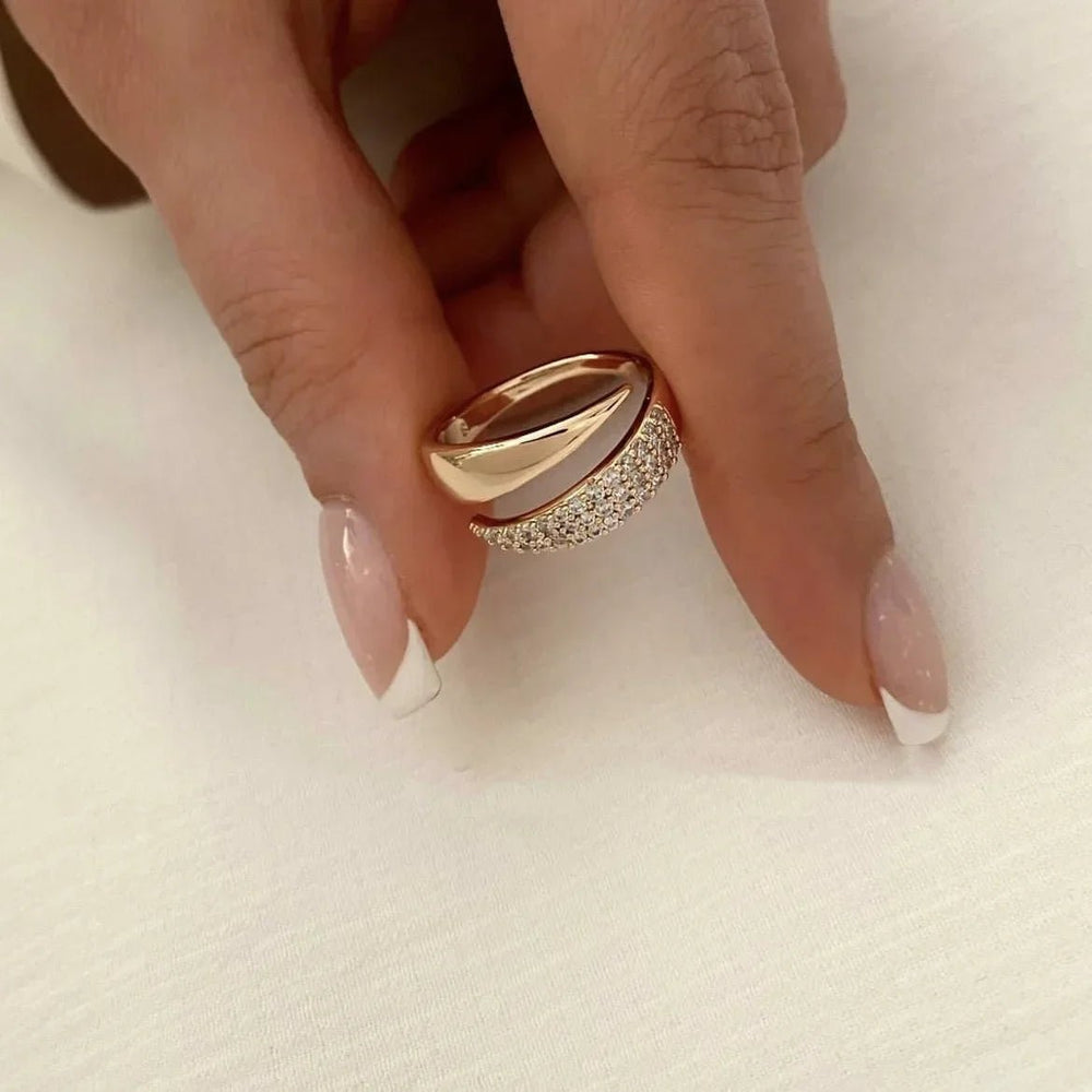 Stunning 18k Stainless Steel Sun Ring for Women