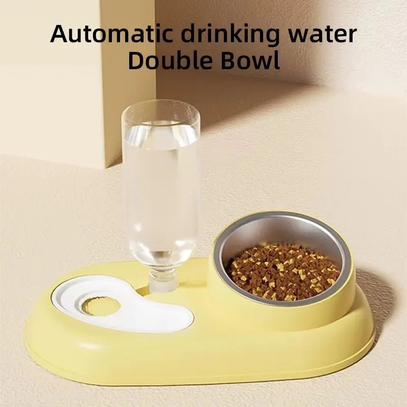 Food and Water Bowl for Cats and Small Dogs - Stainless Steel Set