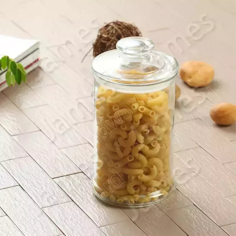 عبوة زجاجية شفافة بتصميم كلاسيكي محكم الإغلاق