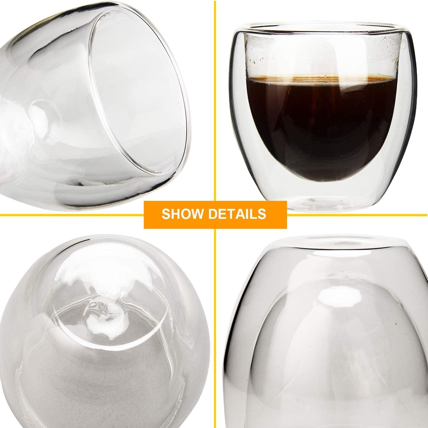 Heat Resistant Double Wall Glass Themal Cup Espresso Coffee Set Beer Mug Tea Keep Hot And Cold Drinkware Insulated Glasses Cups