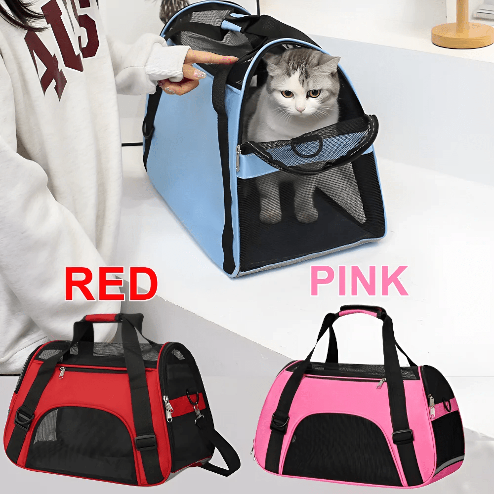 Shoulder Bag for Carrying Cats and Pets with Adjustable Strap