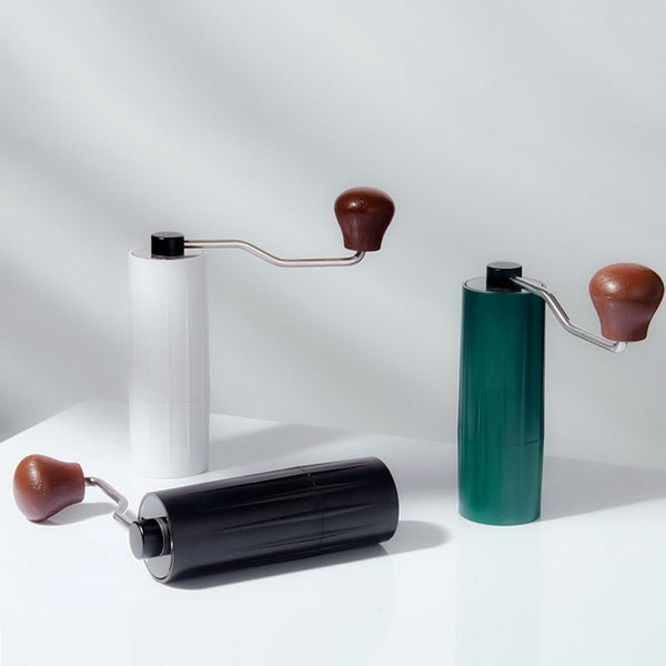 طاحونة قهوة يدوية صغيرة من الفولاذ المقاوم للصدأ