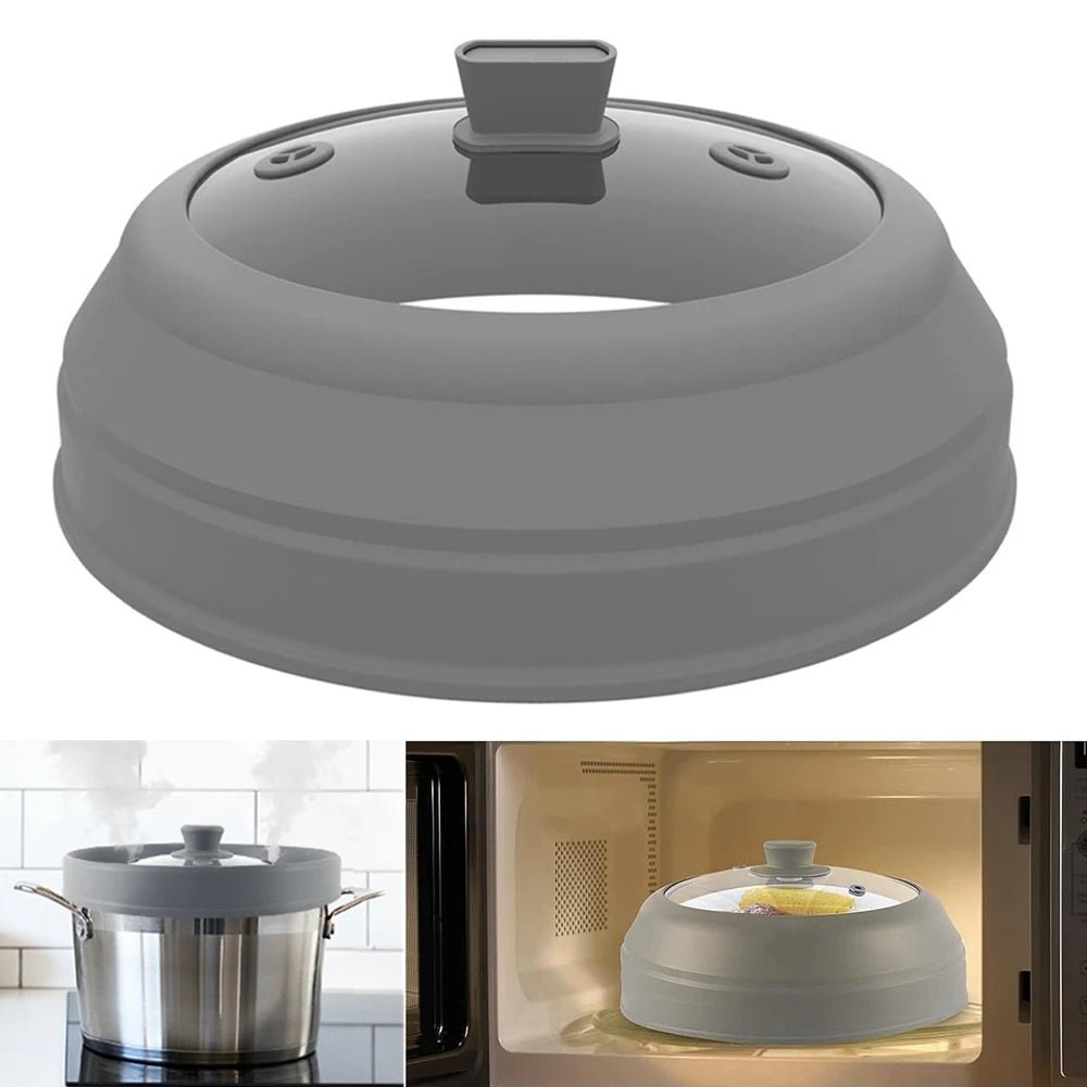 Foldable splash-proof microwave cover 