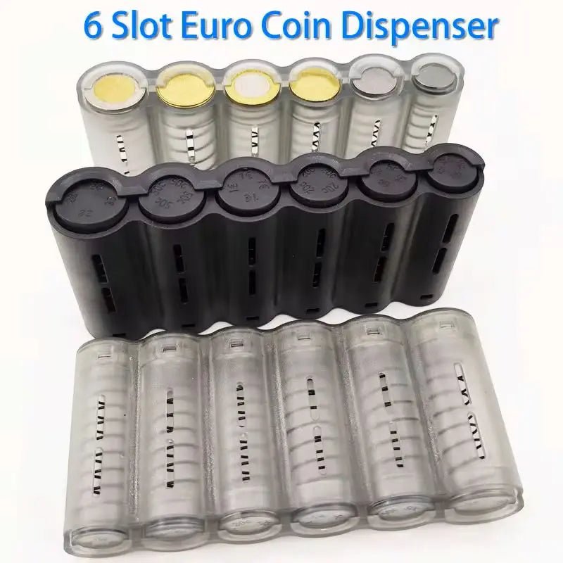 6-Slot Plastic Spring Coin Organizer
