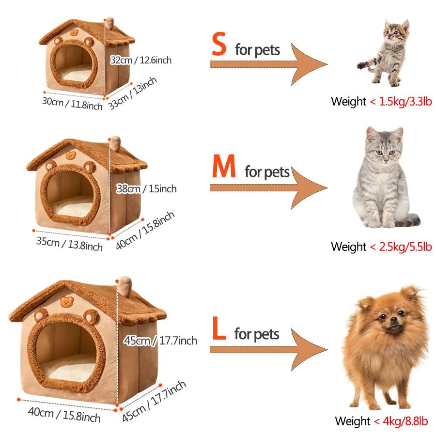 Cute house and bed for cats and small pets