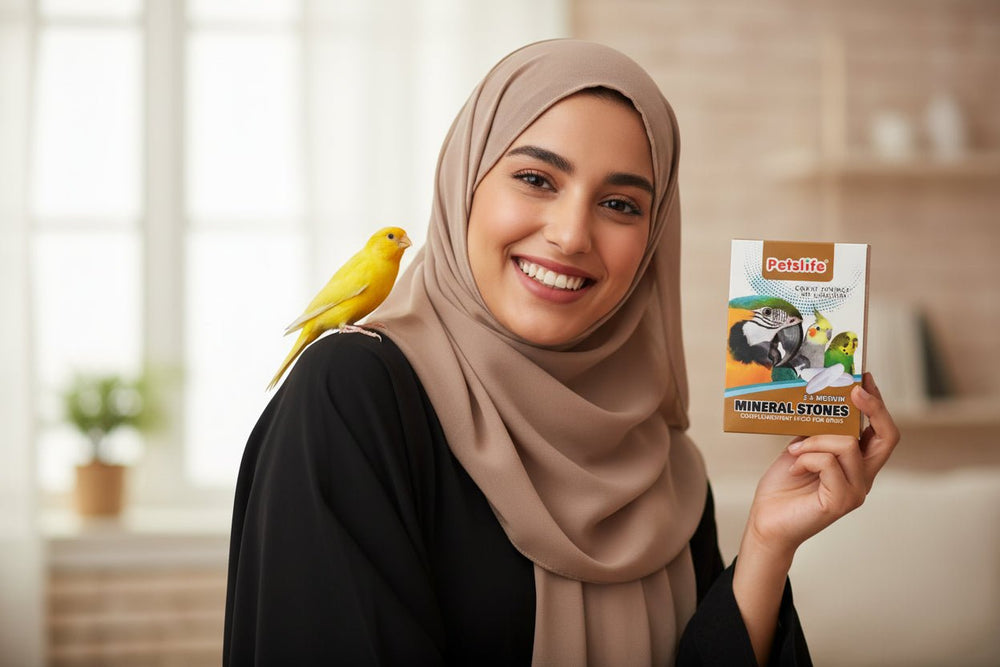 مكعبات الكالسيوم – للطيور 2 قطع متوسطة الحجم Petslife