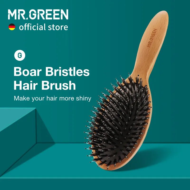 Mr. Green Wooden Handle Hair Styling Brush