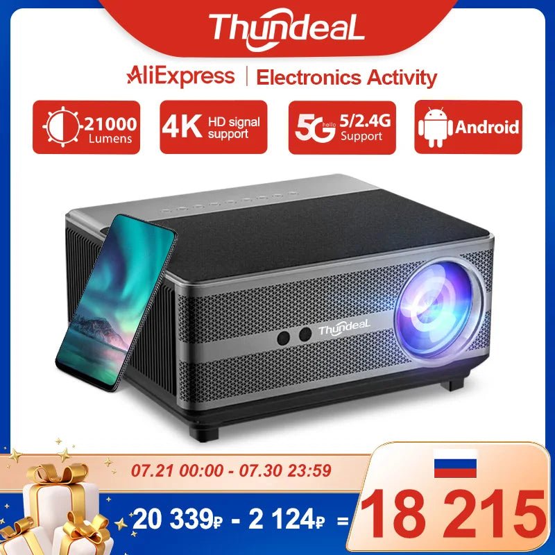 بروجيكتور أندرويد 1080P بدقة عالية وواي فاي