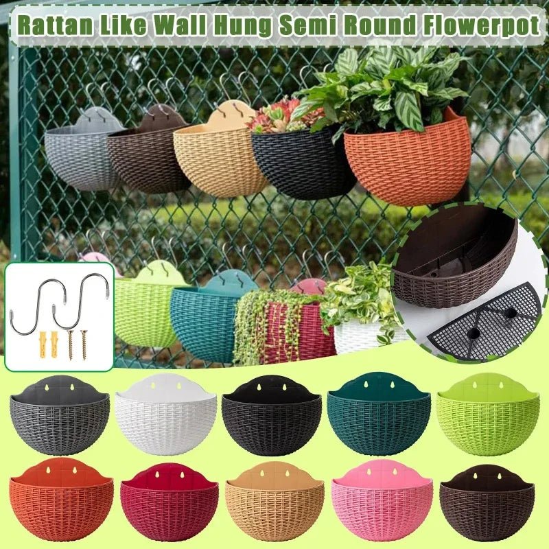 Luxury Hanging Flower Pot - Plastic Hanging Flower Basket for Gardens and Balconies