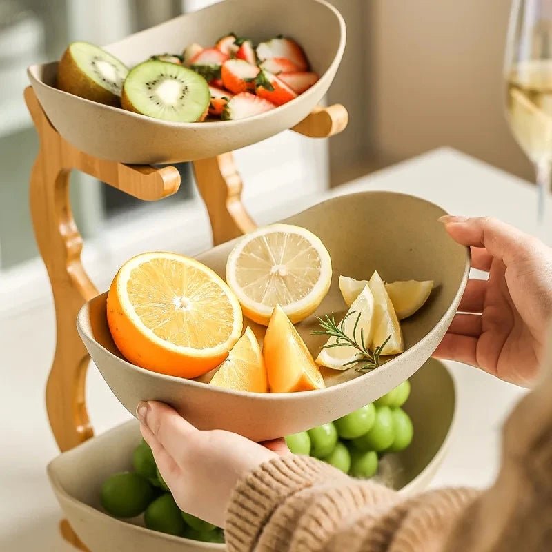 2/3 Tier Fruit Plate for Home, Living Room, Modern Dessert Bowl
