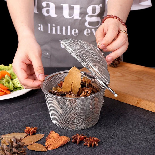 مصفاة الشاي والتوابل مع سلسلة بخطاف