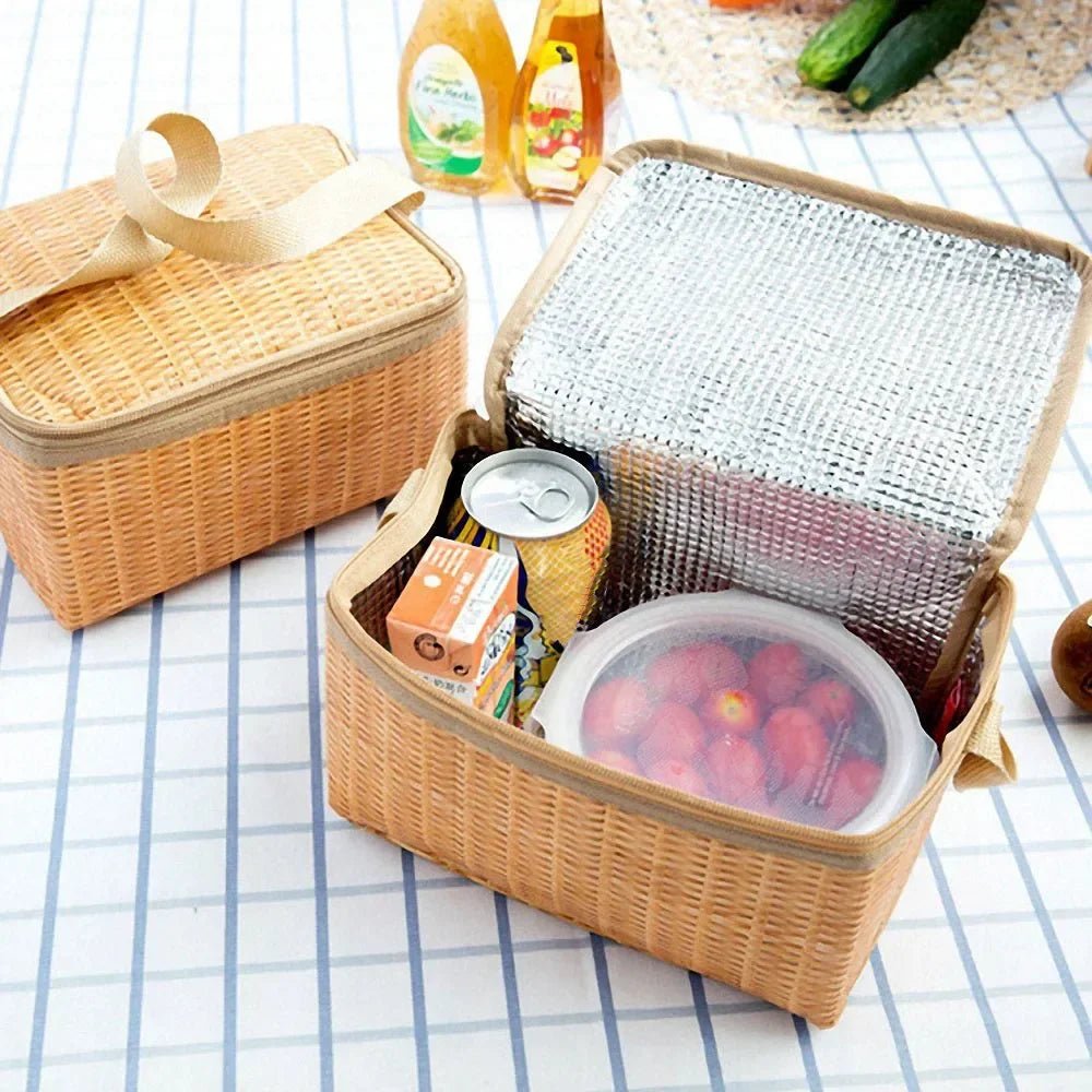 Rattan Thermal Lunch Box