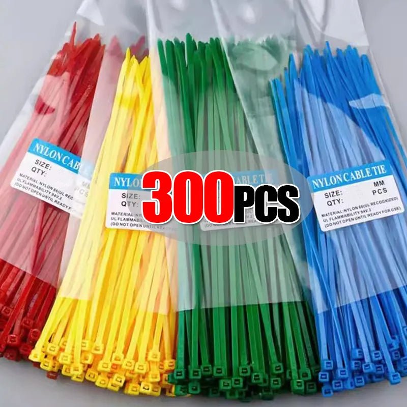 أربطة كابلات متعددة الأغراض اغلاق ذاتي 100/200/300قطعة