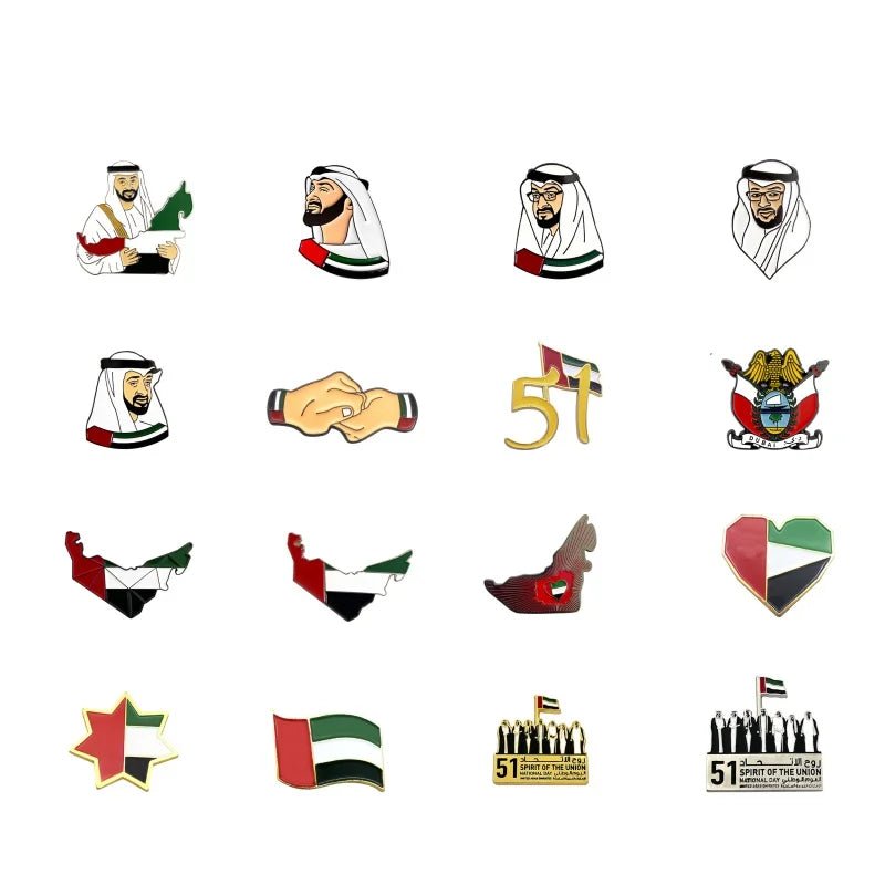 Custom Metal Enamel Pins - Saudi Emirati Design