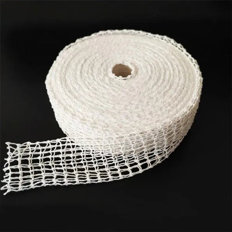 High quality cotton netting used to tie and restrain meat during cooking.