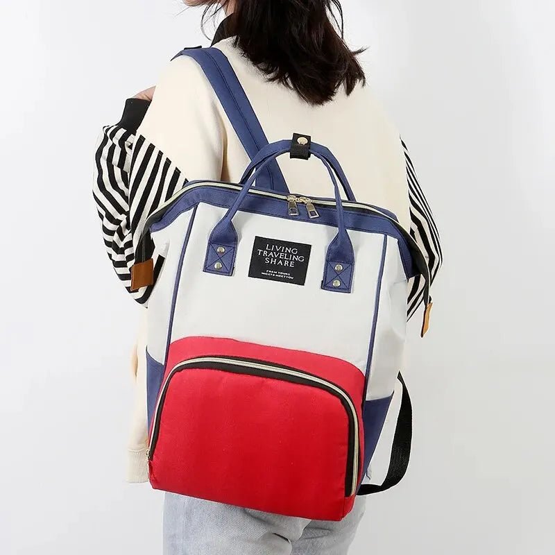 Multifunctional Oxford Mommy Backpack - Large Capacity Wear-Resistant Insulated Travel Bag
