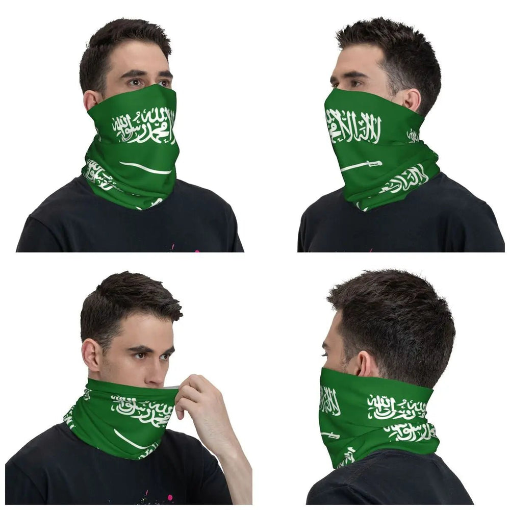 Saudi Arabia Flag Neck Scarf - Sun Protection for Men and Women