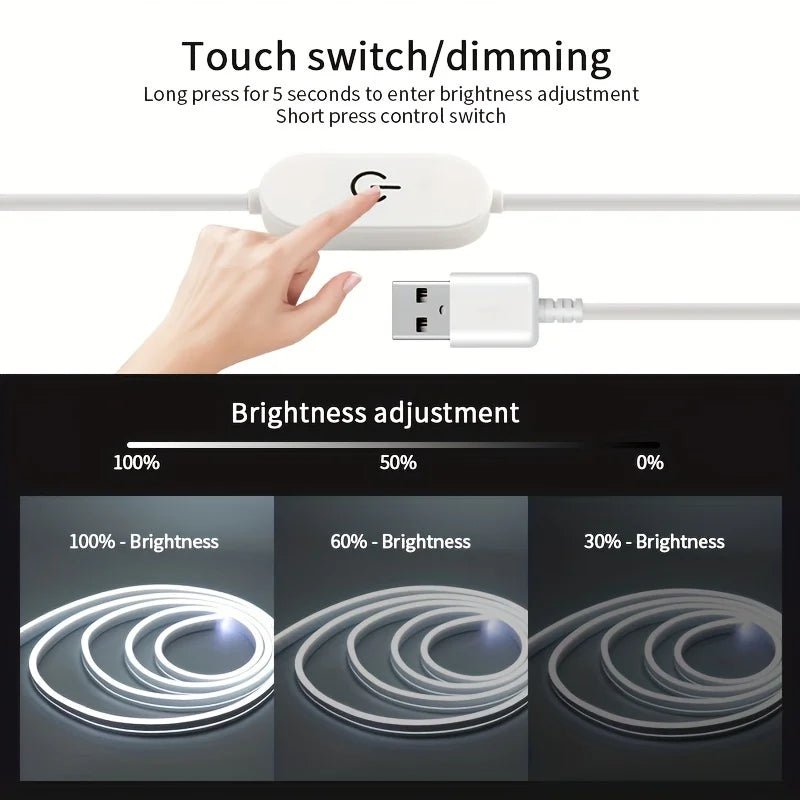 شريط نيون LED لمسة لمس مقاوم للماء