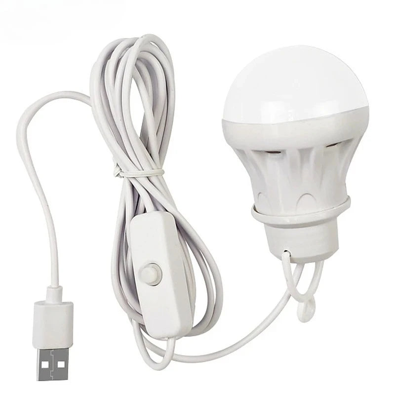 مصباح تخييم LED يعمل عبر USB للطوارئ والتخييم