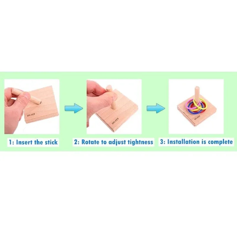 لعبة ذكاء لتدريب الطيور الحلقات الملونة