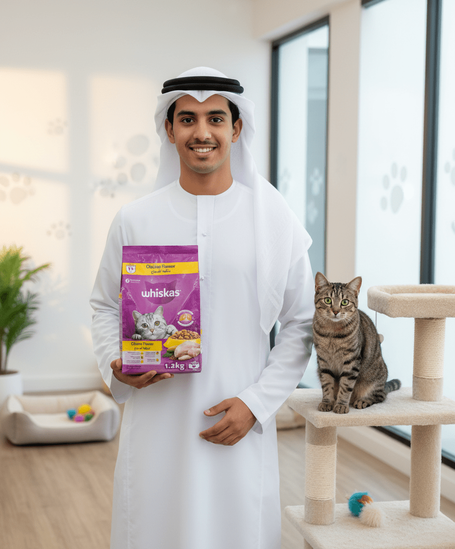 Whiskas - طعام جاف بنكهة سمك المحيط والحليب للقطط من عمر ٢ شهرًا