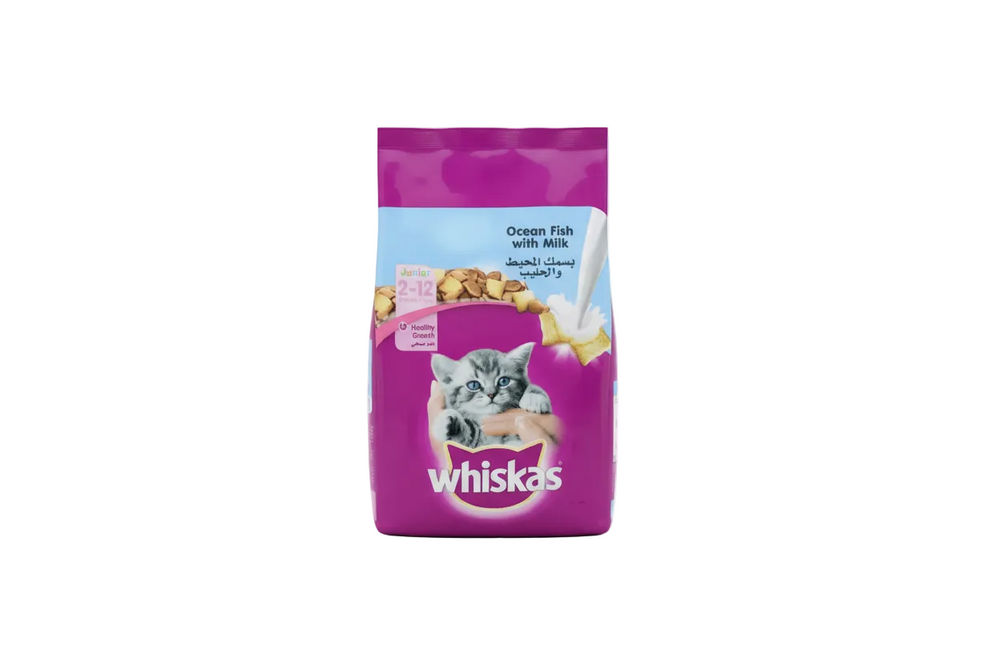 Whiskas - تغذية مثالية للقطط الصغيرة بمزيج غني من السمك والحليب