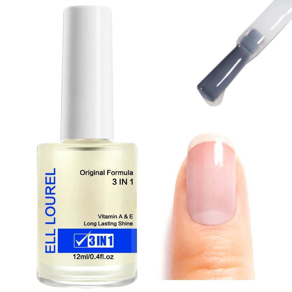 3-in-1 Nail Strengthener - Vitamin A &amp; E, Long-Lasting Shine, Damaged Nail Treatment 